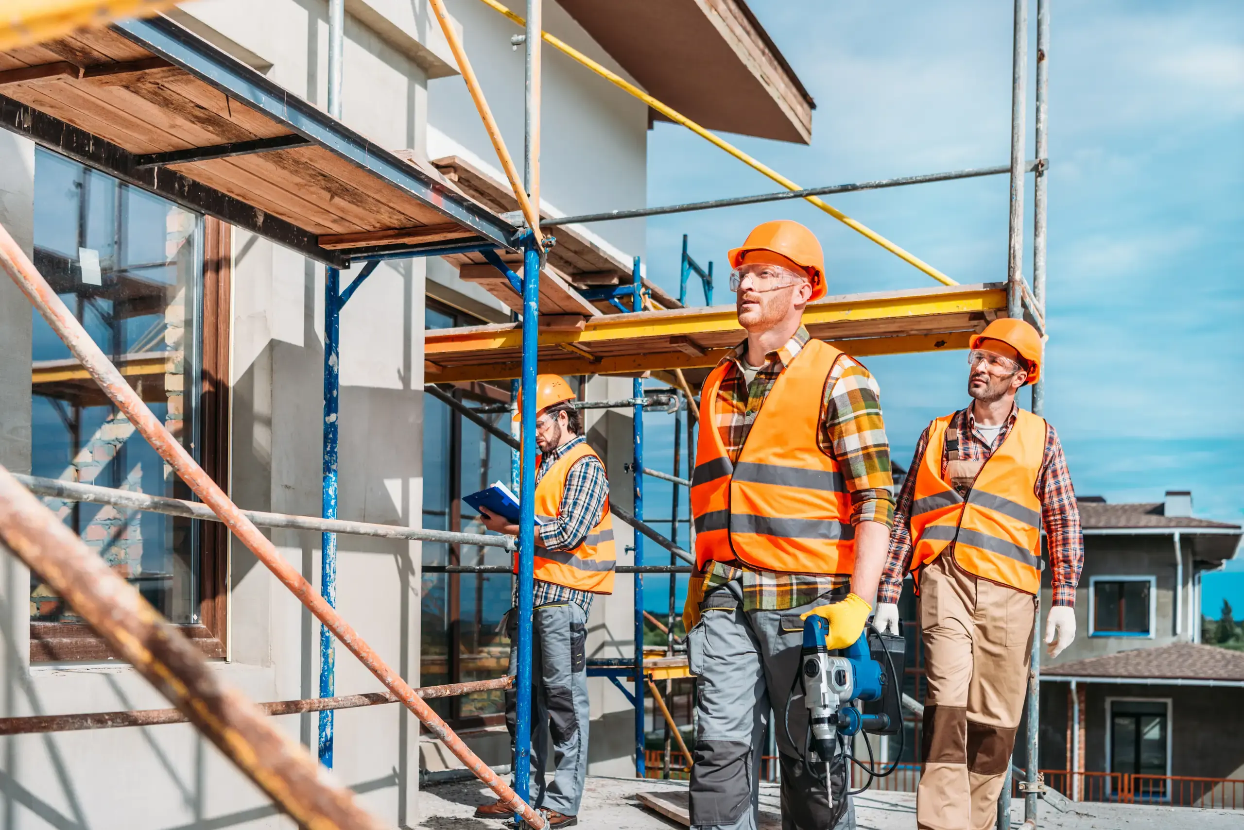 Construction crew on a build site