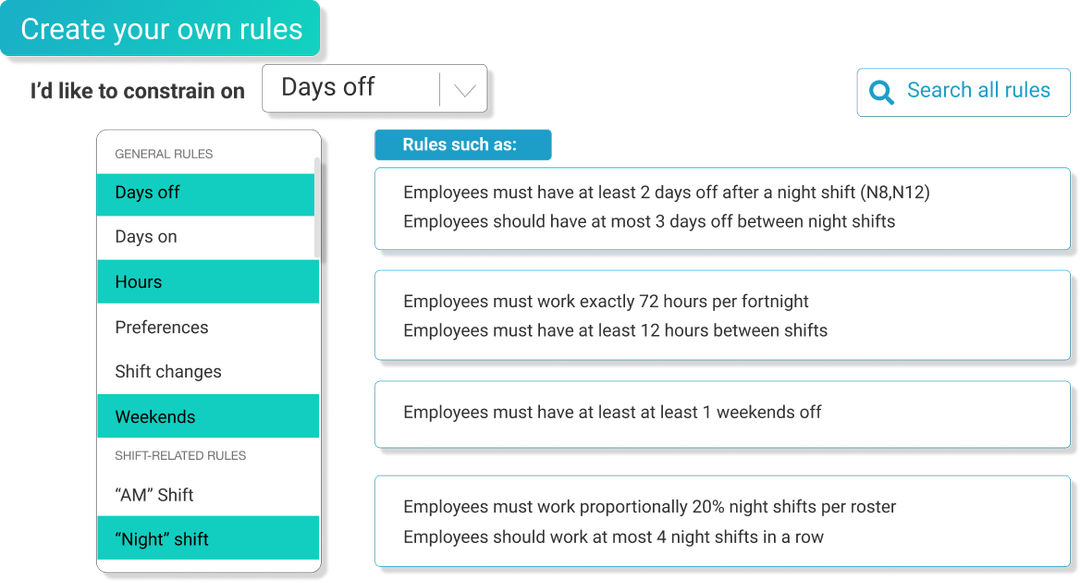 AI-Optimised Compliant Schedules illustration