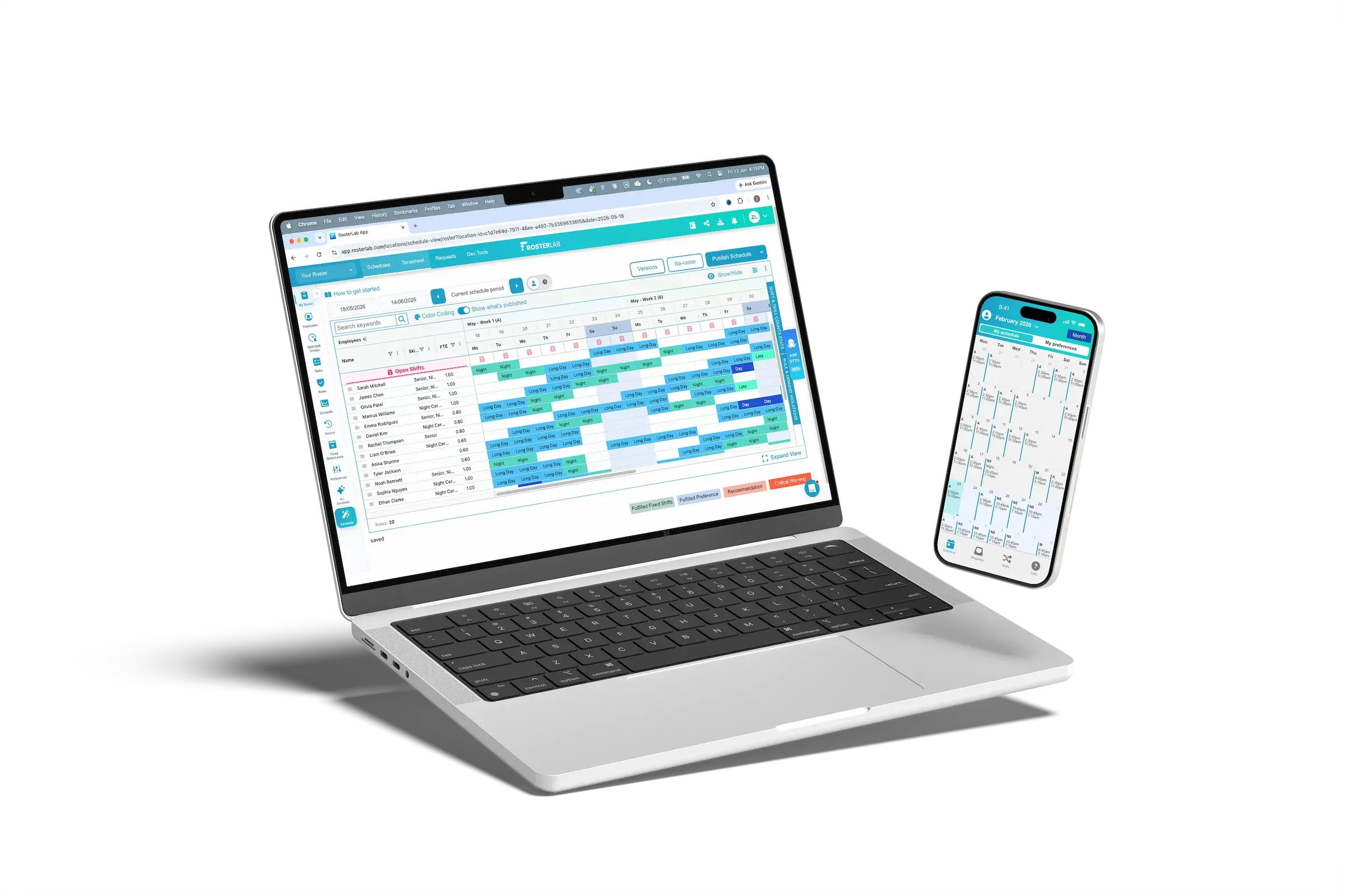 Free Staff Scheduling Illustration