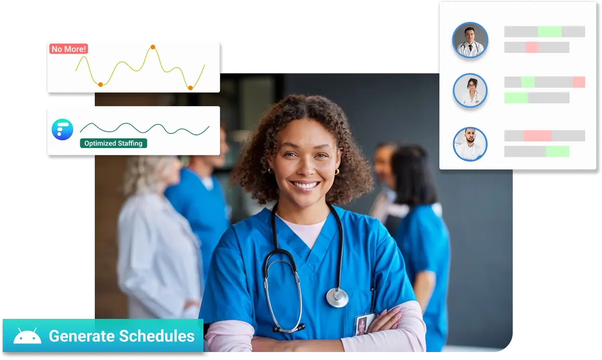 Healthcare workforce scheduling dashboard