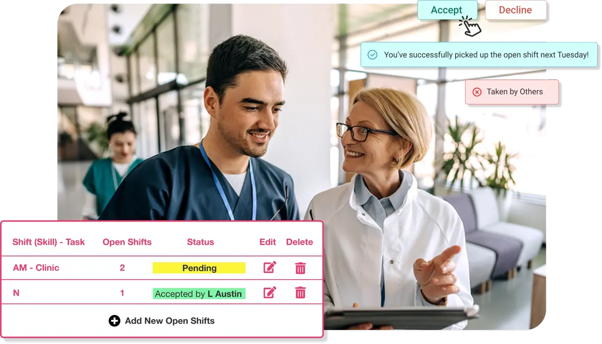 Open shifts notification illustration