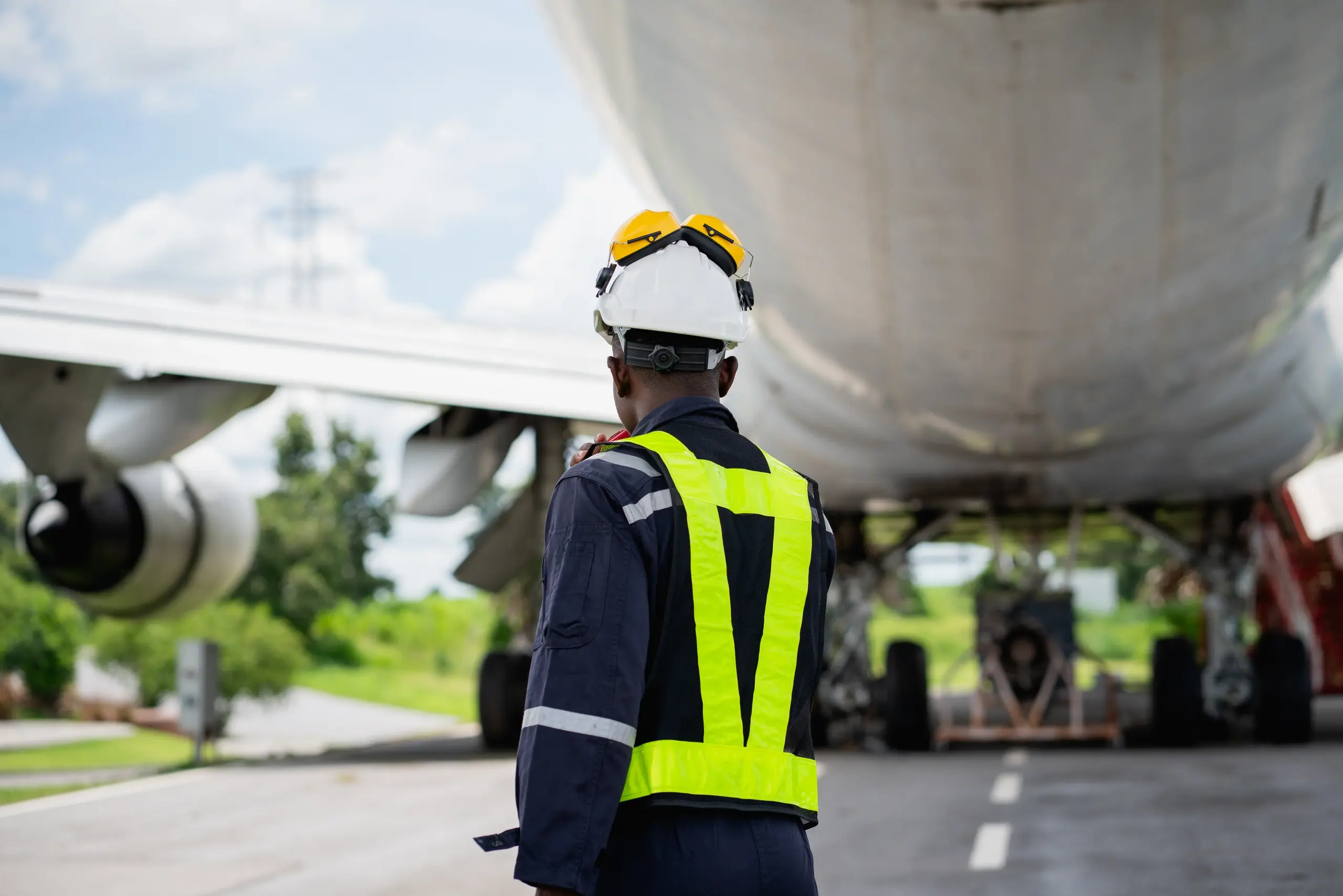 Airport and transportation crew at work