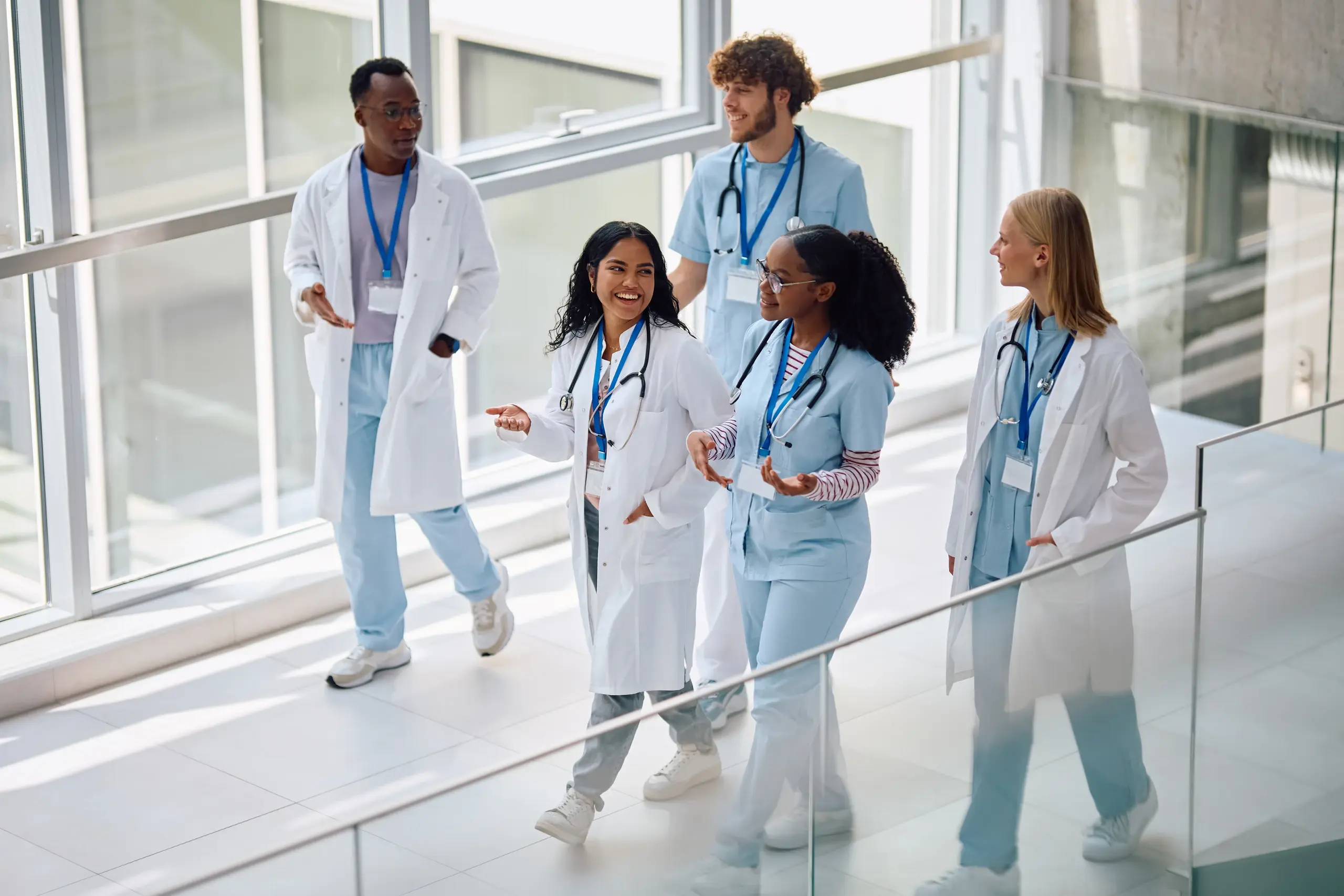 Physicians in a hospital unit