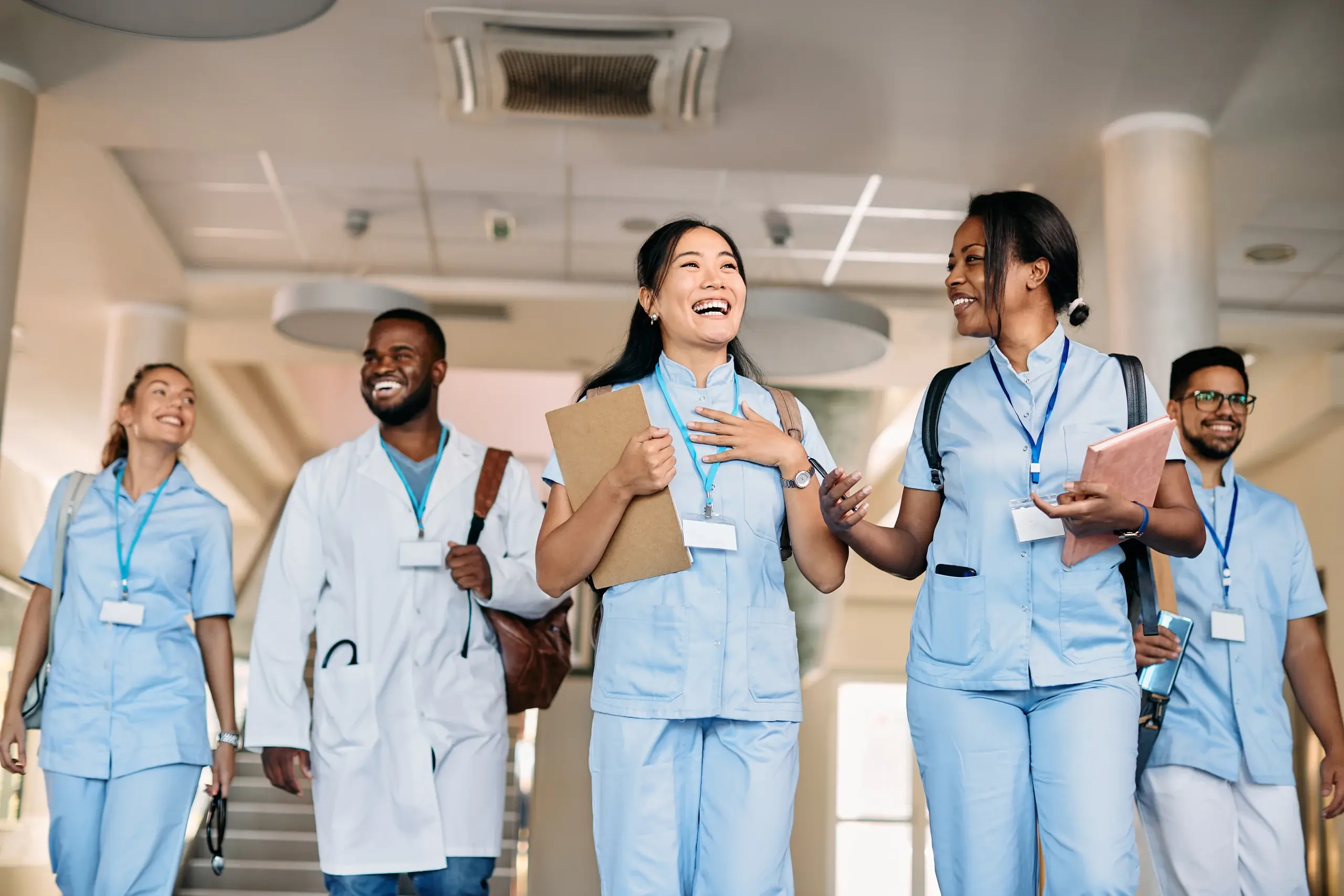 Nurses on a hospital ward
