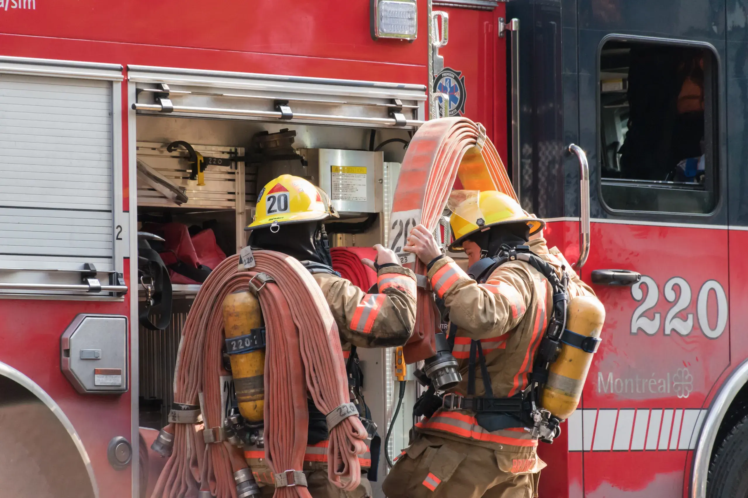 Public services staff at work