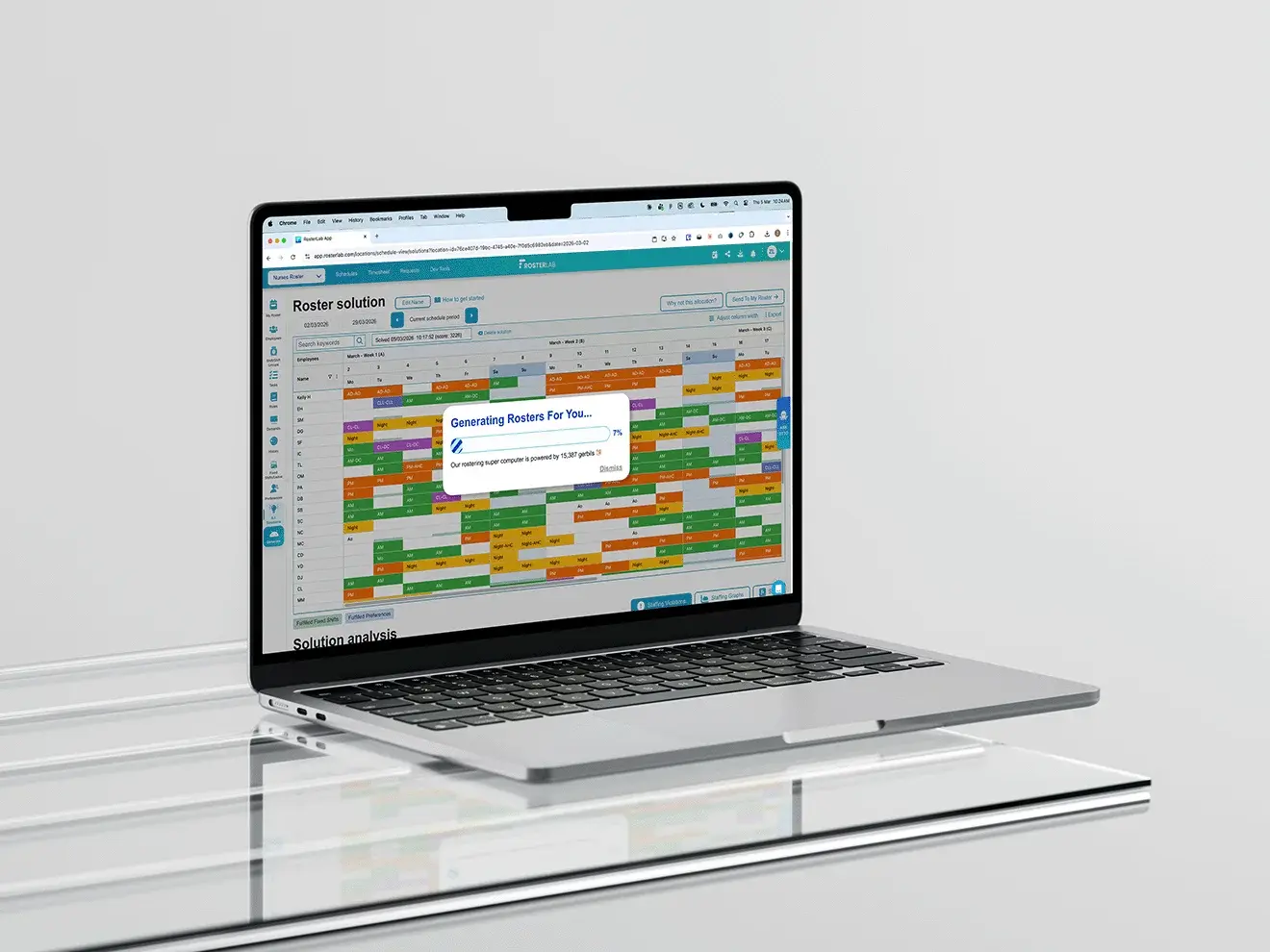 RosterLab — AI-powered staff rostering software