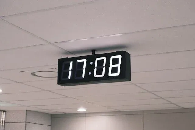 clock inside a hospital