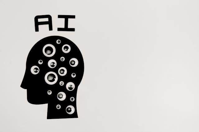 Abstract AI image of persons head