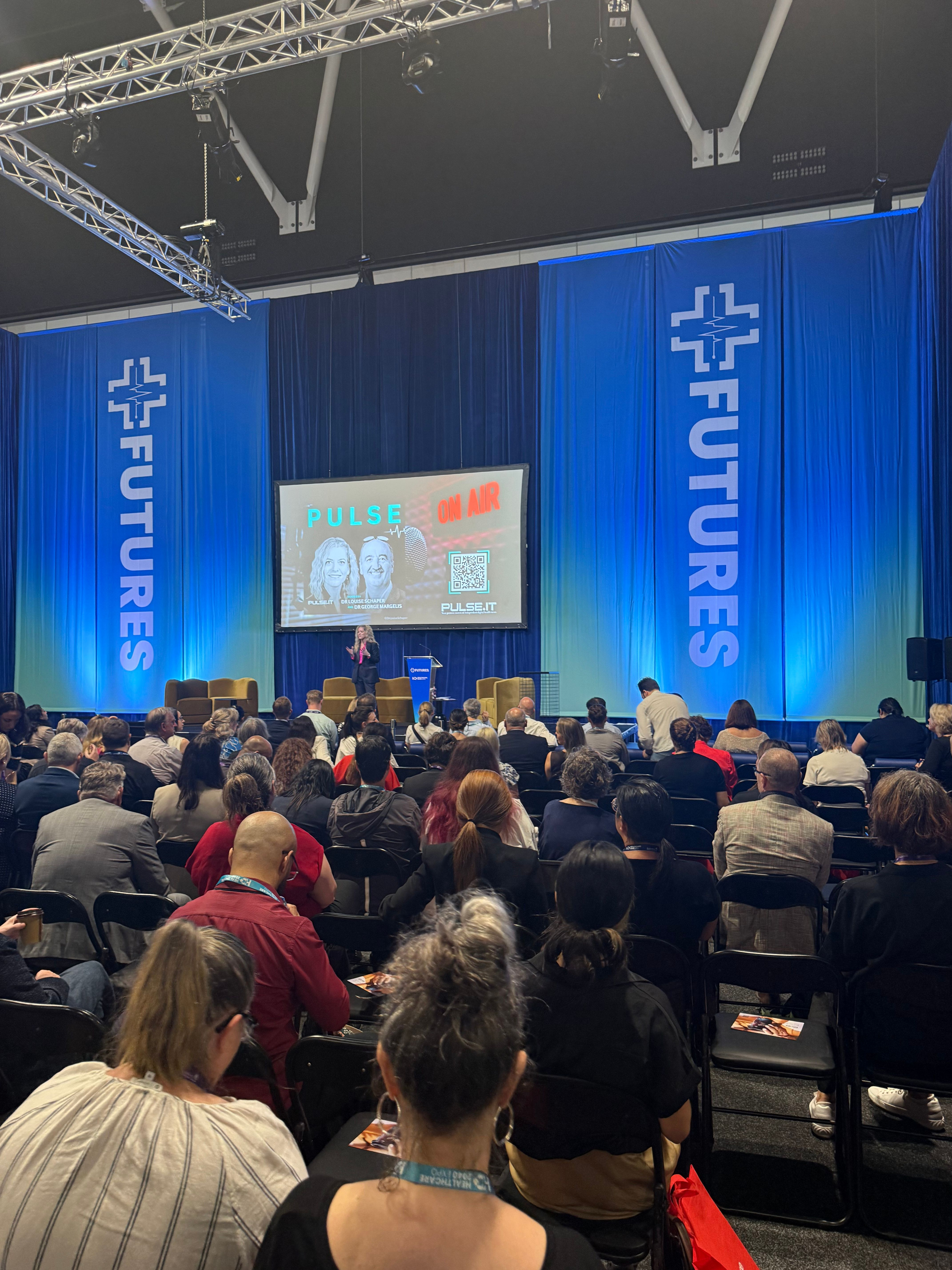 Image of a speaker on stage at Australian Healthcare Week 2026