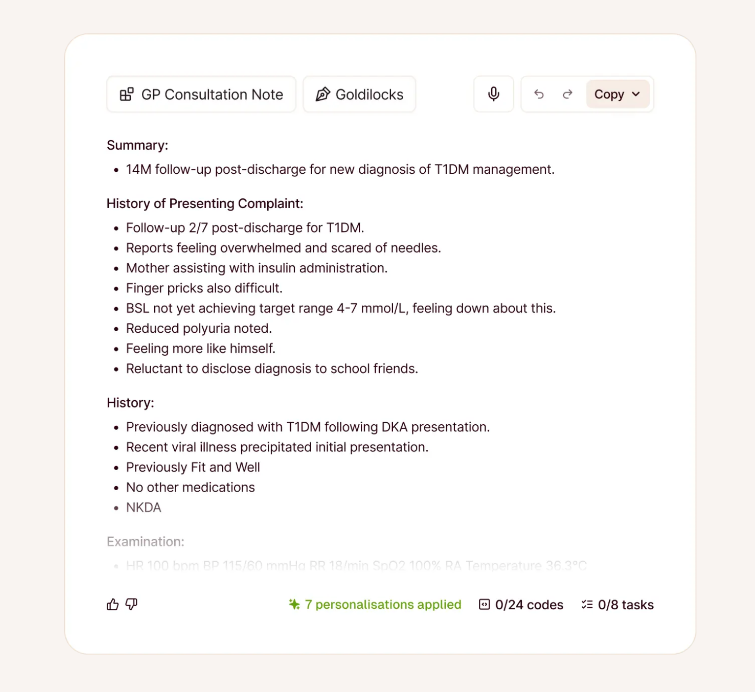 medical ai transcriber screenshot