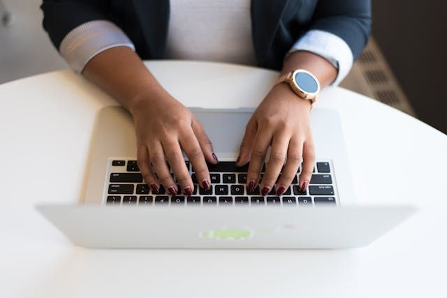 women on a laptop