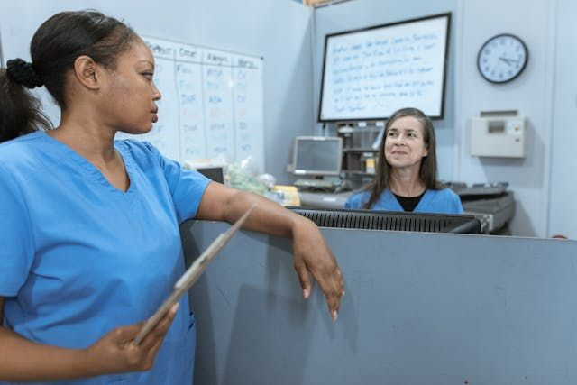healthcare team working together