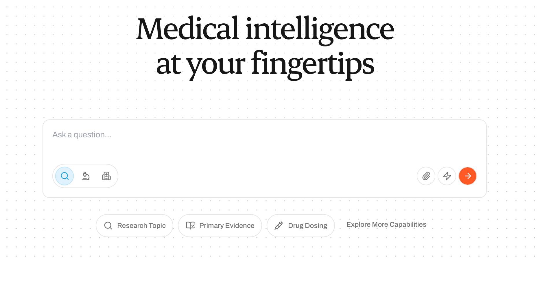 Example screenshot of medical LLM