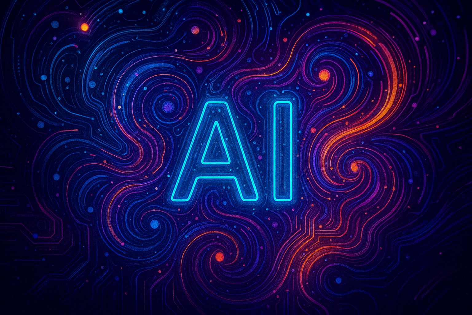 Abstract AI typography