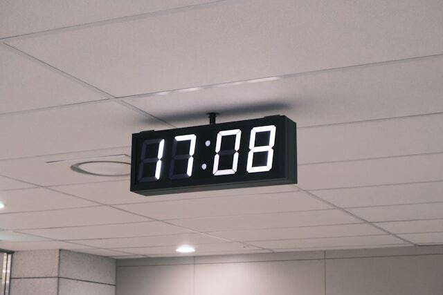 clock at a hospital environment